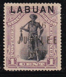 Album Treasures Labuan Scott #  66  1c  Jubilee Overprint  Mint NG