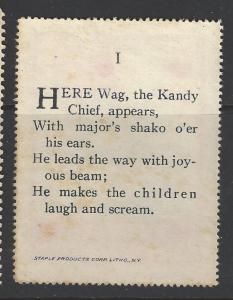 Circa 1913 Powells Kewpie Kandies Advertisement Poster Stamp - Scarce - (AV55)