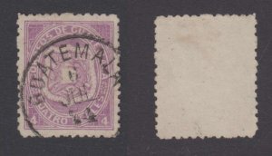 GUATEMALA 1873 COAT OF ARMS Sc 5 Yv 5 KEY VALUE GUATEMALA Cds F,VF SCV$175.00