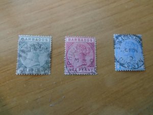 Barbados  #  60-62  used