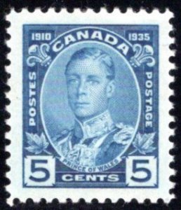 214, 5c Prince of Wales, MLHOG, XF/SUPERB, 1935, Canada Postage Stamp