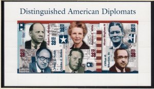 2006 Distinguished Diplomats Sc 4076 39c mini-sheet of 6 MNH