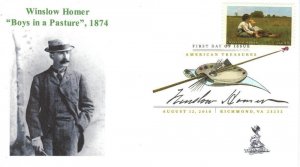 Winslow Homer FDC, with DCP, from Toad Hall Covers