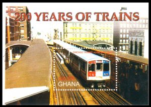 GHANA - 2004 200 YEAARS OF TRAINS / RAILWAY - MIN. SHEET MINT NH