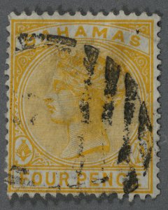 Bahamas #29 Used Fine Barred Circle Cancel