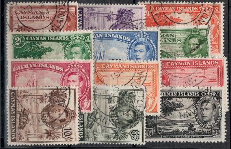 Cayman Islands 1938-1943 SC 100-111 Used Set SVC$ 57.00