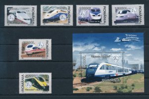 [112980] Romania 2004 Railway train Eisenbahn with Souvenir sheet MNH