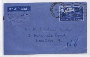 AEROGRAMME Cover 1965 PAKISTAN Air Letter TEMPORARY PO {samwells}AN322