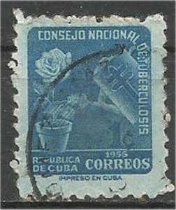 CUBA, 1955, used 1c, Rose Scott RA28