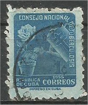 CUBA, 1955, used 1c, Rose Scott RA28