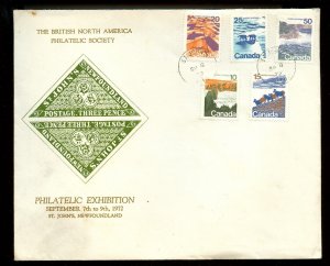 ?BNAPS Philatelic Society Exhibition 1972 Landscapes NFLD cover Canada