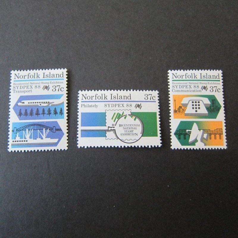 Norfolk Islands Sc 437-439 sydpex'88 set MH