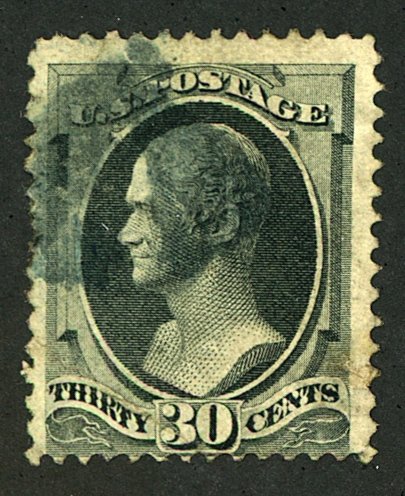 Scott 165 30 cent Hamilton 1873 used