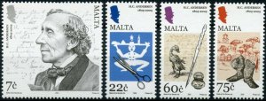 Malta People Stamps 2005 MNH Hans Christian Andersen Writers Fairy Tales 4v Set