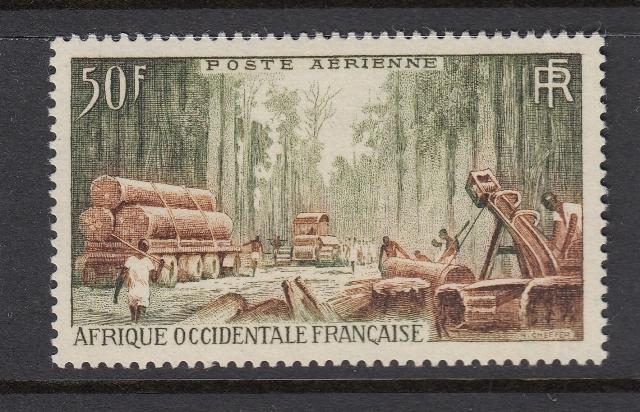 French West Africa 1954 50fr Logging