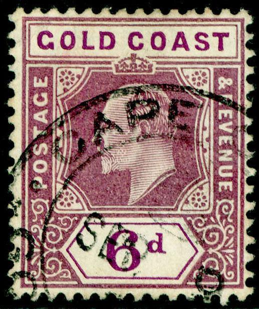 GOLD COAST SG54, 6d dull purple & violet, FINE USED.