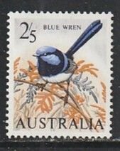 1964 Australia - Sc 371 - MH VF - 1 single - Blue wren and bracken fern