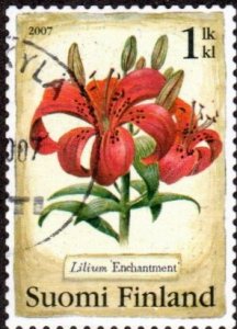 Finland 1285 - Used - 1 Lily Enchantment (2007) (cv $1.50)