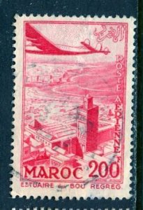 French Morocco 1955: Sc. # C54; Used Single Stamp