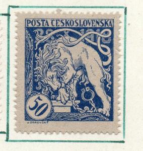 Czechoslovakia 1919 Early Issue Fine Used 50h. 230161