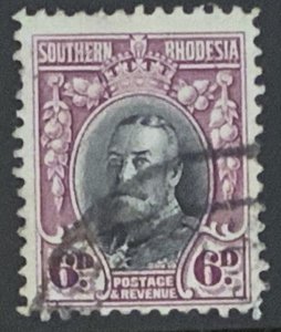 SOUTHERN RHODESIA 1931 6d SG20 PERF12 USED. CAT £3