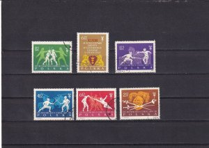 SA08a Poland 1963 The 28th World Fencing Championship in Gdansk used stamps