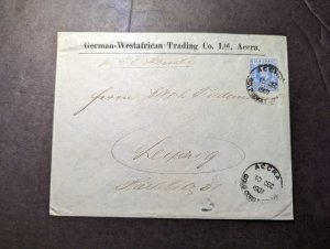 1907 British Gold Coast Cover Accra to Leipzig Germany