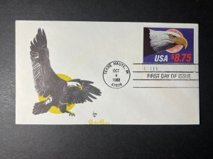 1988 USA First Day Cover FDC Terre Haute IN No Address Eagle Express Mail 52