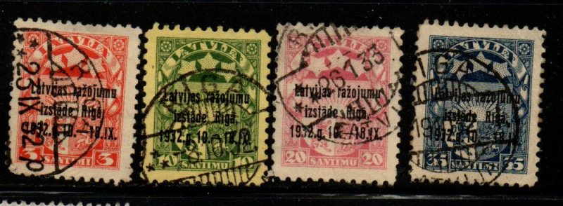 Latvia Sc 164-7 1932 Riga Exhibition stamp set used