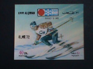 UMM AL QIWAIN 1972 3D OLYMPIC GAMES SAPPORO'72-JAPAN- MNH- SPECIAL STAMP  VF