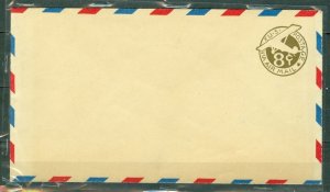 US 1932  AIRMAIL  8c STATIONERY ENVELOPE UNUSED