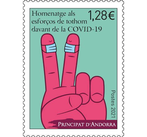 2021 Fr Andorra Covid-19 Tribute (Homenatge) (Scott 832) MNH
