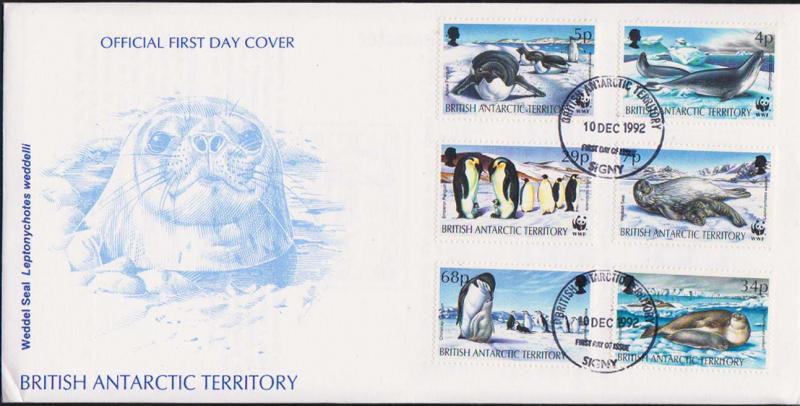 British Antarctic Territory Scott 192-197 Unaddressed.