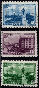 Russia Scott 1307-1309 Used CTO 1948 Sverdlovsk set