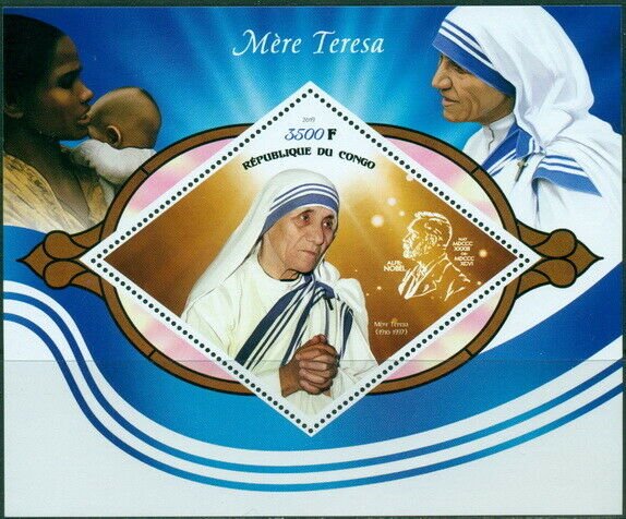 Mother Teresa Pope John Paul II Religion Vatican MNH stamps set