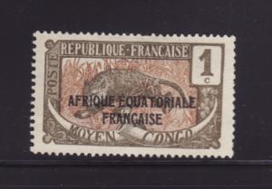 Middle Congo 23 MNG Animals, Cats, Leopard