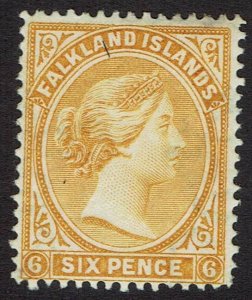FALKLAND ISLANDS 1891 QV 6D