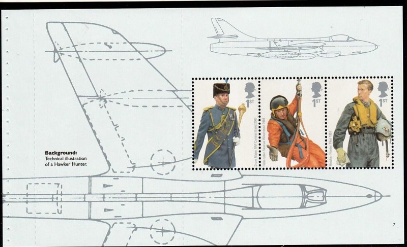 GB 2008 -  RAF Uniforms    - Pane from Prestige Bklt  MNH #  2596b