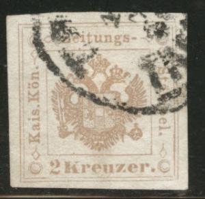 Austria Scott PR3a type 1 1859 Newspaper tax stamp CV$240