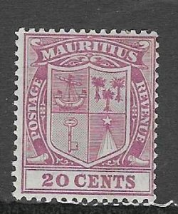 Mauritius #178 20c 'Arms (MNH)  CV $9.50