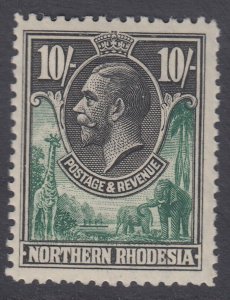 SG 16 Northern Rhodesia 1925-29. 10/- green & black. Fine unmounted mint...