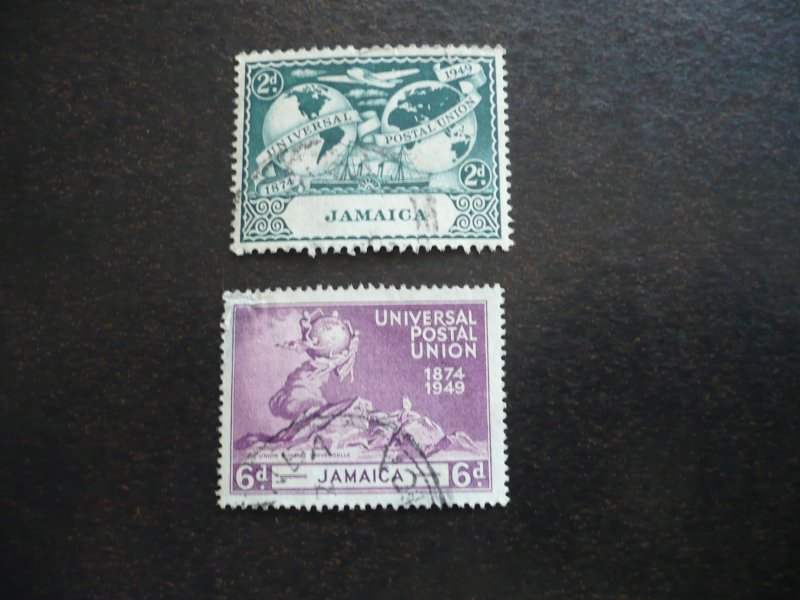 Stamps - Jamaica - Scott# 143,145 - Used Part Set of 2 Stamps