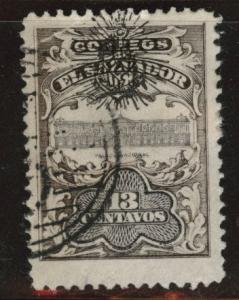 El Salvador Scott 362 Used 1907 National Palace overprint