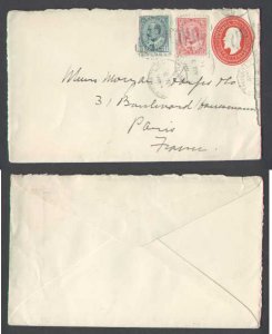 Canada-cover  #4872 - 1c+2c on 2c KEVII stationery-North Hatley,