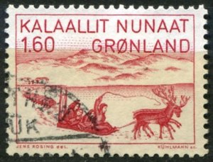 Greenland Sc#112 Used, 1.60k red, Art 1981 (1982)