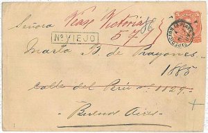 37621 - ARGENTINA -  POSTAL HISTORY -  STATIONERY COVER :  5 Centavos - 1889