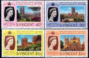 St.Vincent 1978 Sc#528/531 QUEEN ELIZABETH II 25th.ANNIV.CORONATION Set (4) MNH