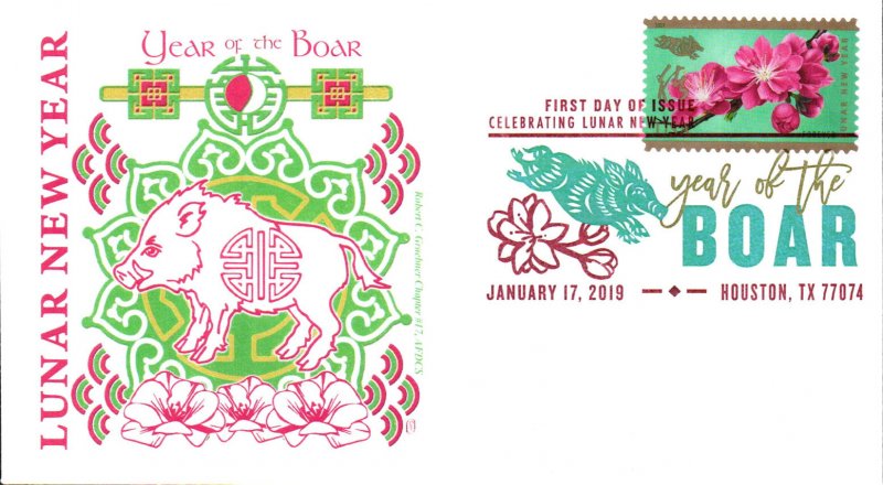 #5340 Year of the Boar Graebner FDC