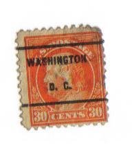 #516 Used F 30c orange red Franklin 1917-19 Issue
