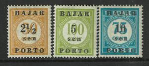 Indonesia SC# J60 - J62 Mint Never Hinged / #60 Minor Ink Rem - S1552